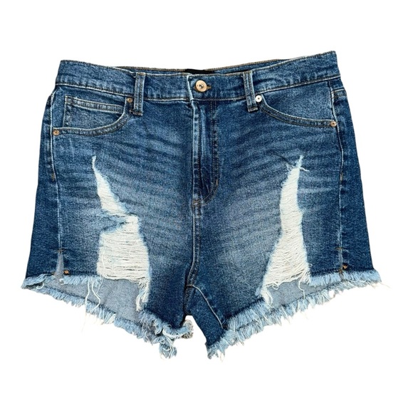 KENDALL + KYLIE The Icon Distressed Denim Shorts 30 NWOT - Picture 2 of 7